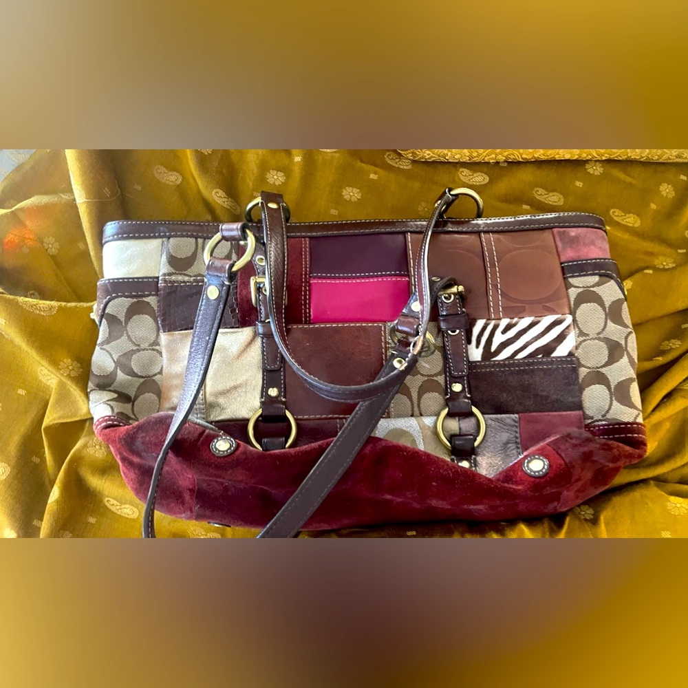 Authentic Coach Patchwork Shoulder Bag